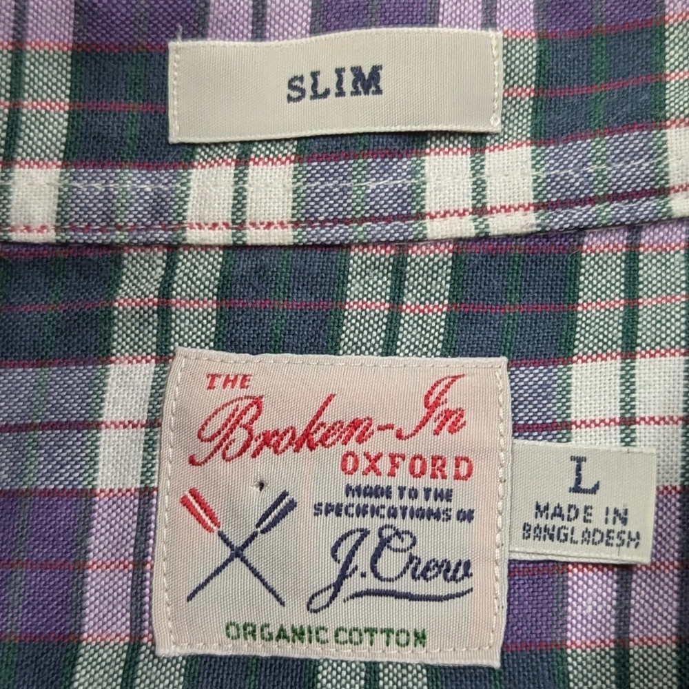 J. Crew Re-Imagine Oxford Button Down Men's L Slim - Picture 15 of 16